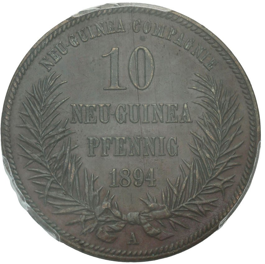 Niemcy/Nowa Gwinea. 10 fenigów 1894 A Berlin PCGS AU58